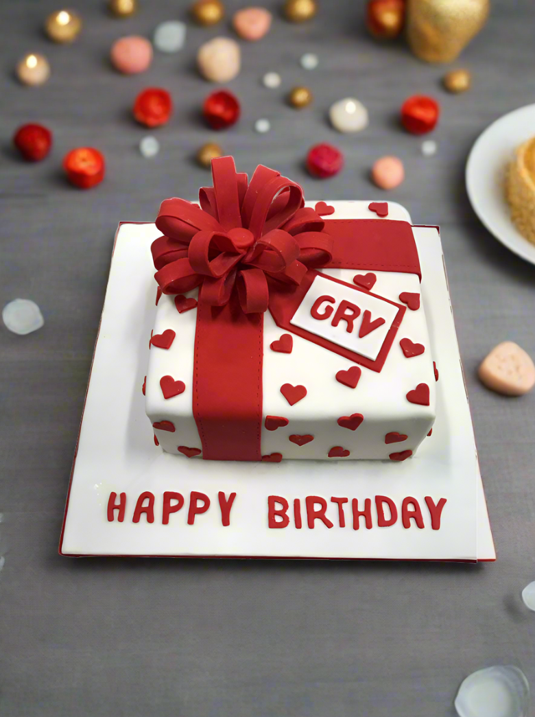 Gift Box Fondant Cake