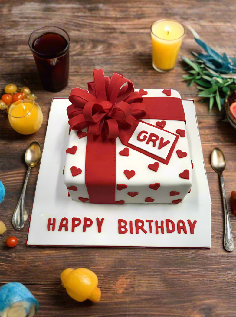 Gift Box Fondant Cake
