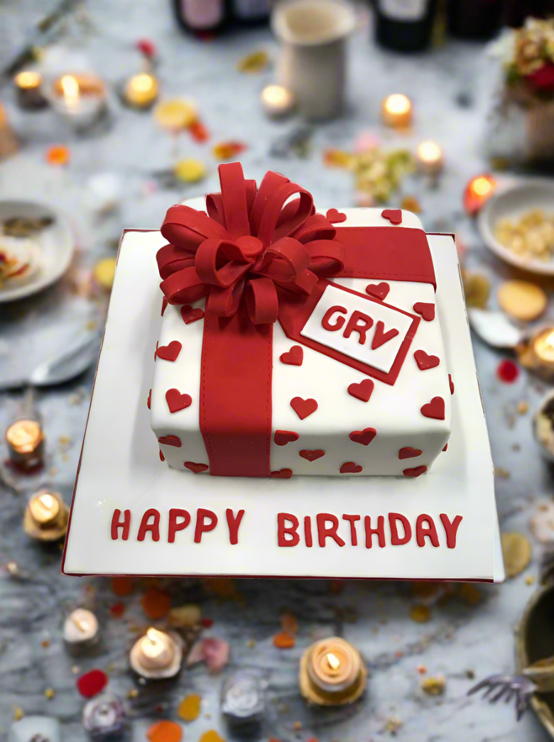 Gift Box Fondant Cake