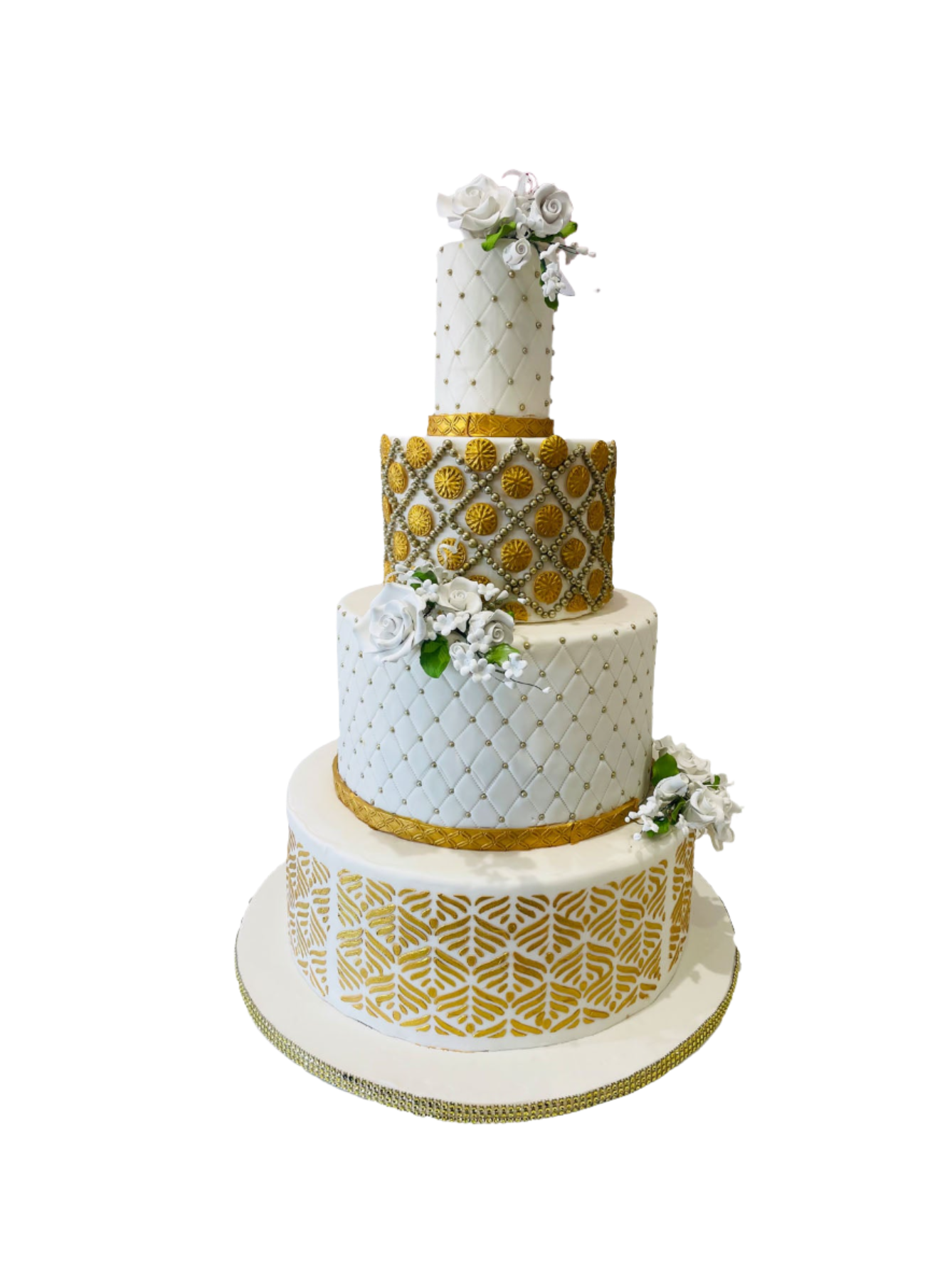 Gold Rush Fondant Wedding Cake