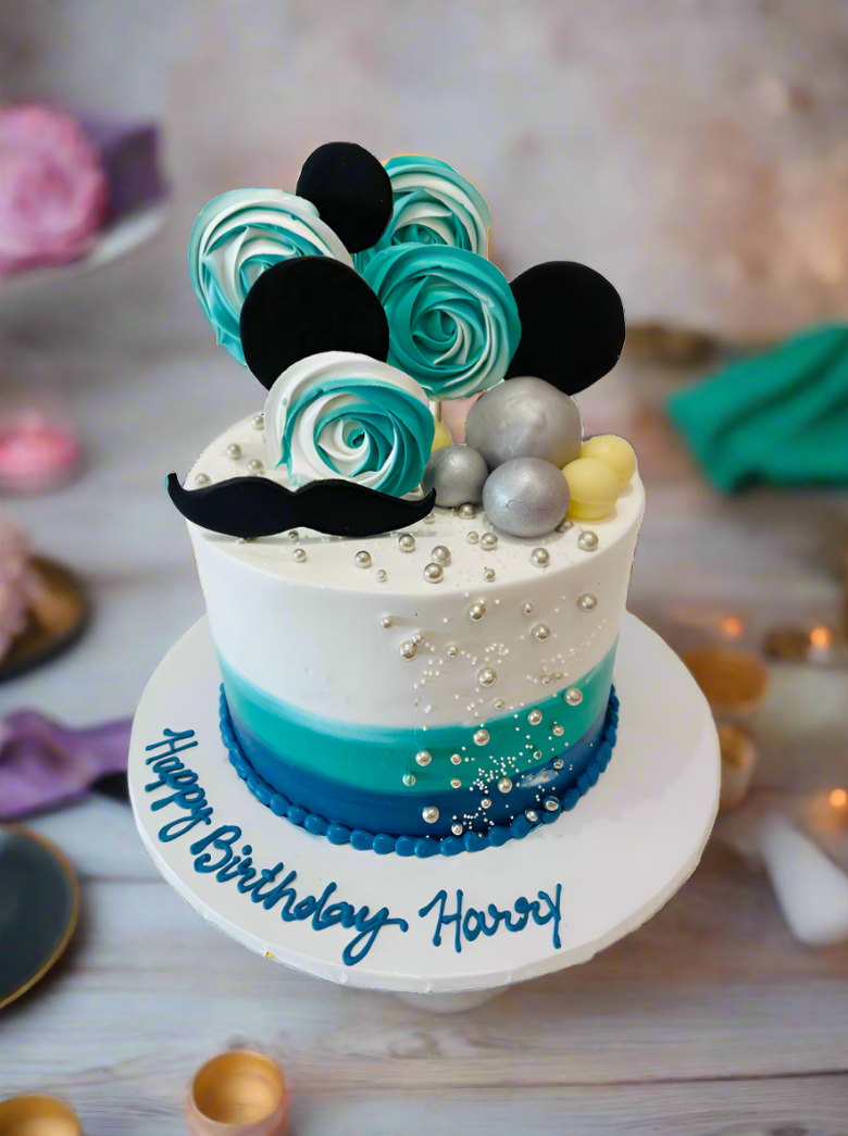 Harry Moustache Cream Cake