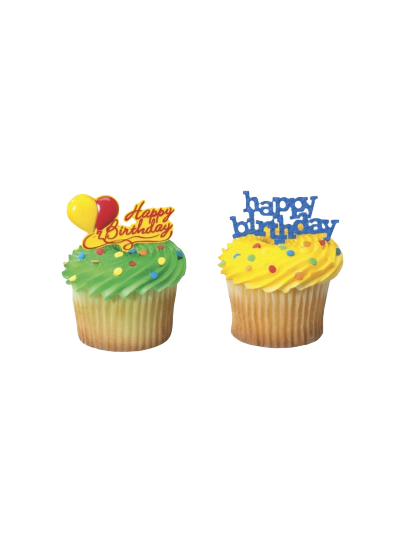 Happy Birthday Assorted Cupcakes - ( Pack of 6 )