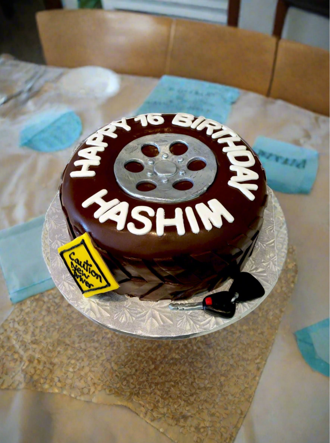 Hashim Tyre Fondant Cake