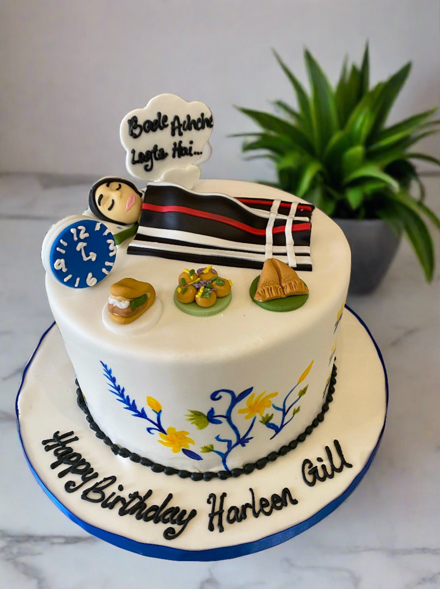 Bed #Snack Fondant Cake