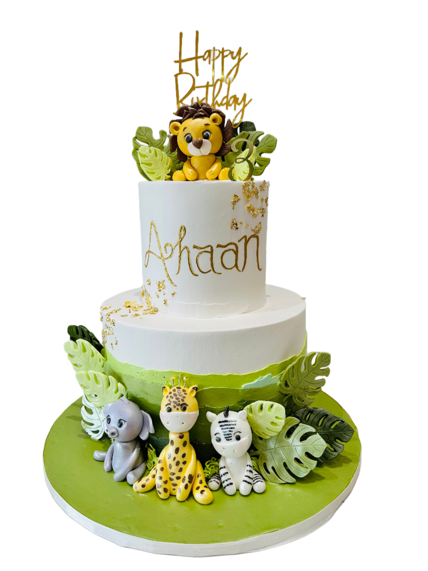 Ahaan Jungle Safari Cream Tiered Cake