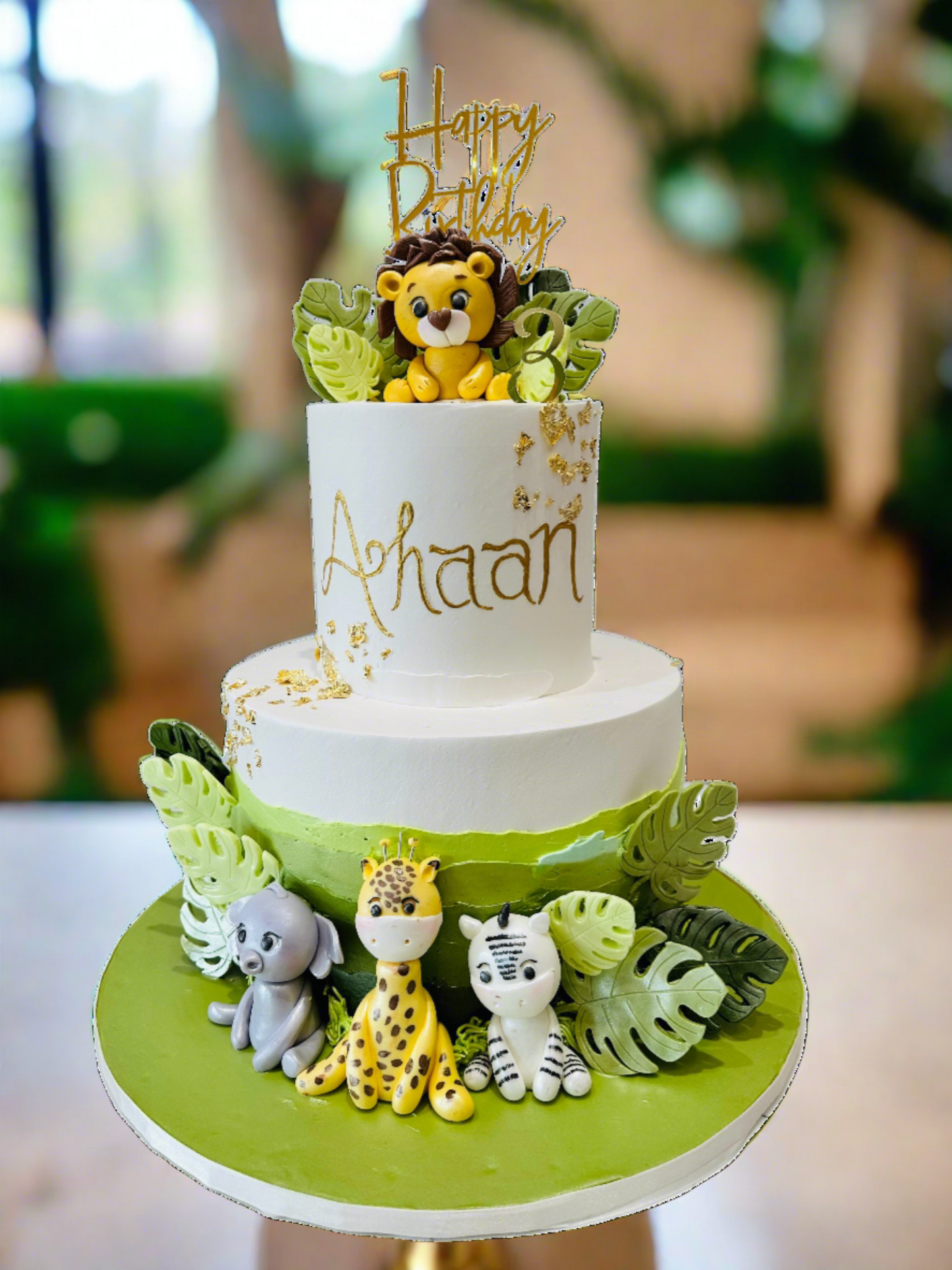 Ahaan Jungle Safari Cream Tiered Cake