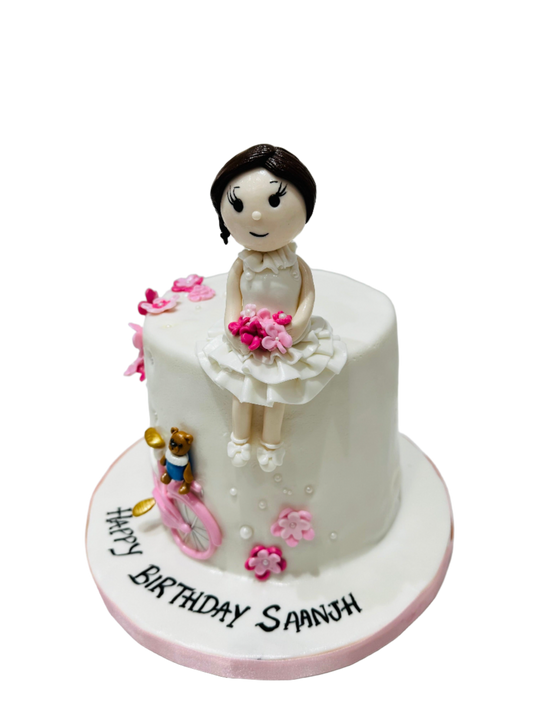 Bike Theme Fondant Cake