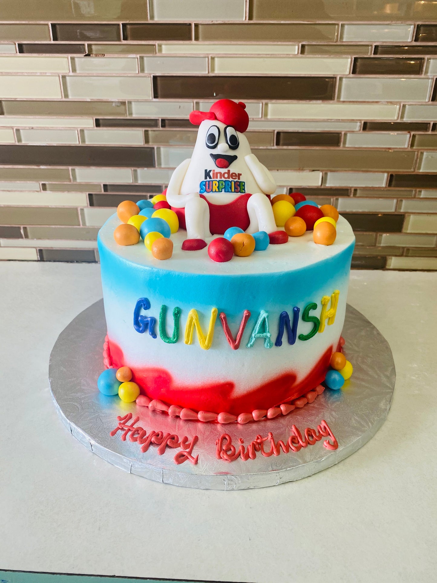 Kinder Surprise Birthday Cake