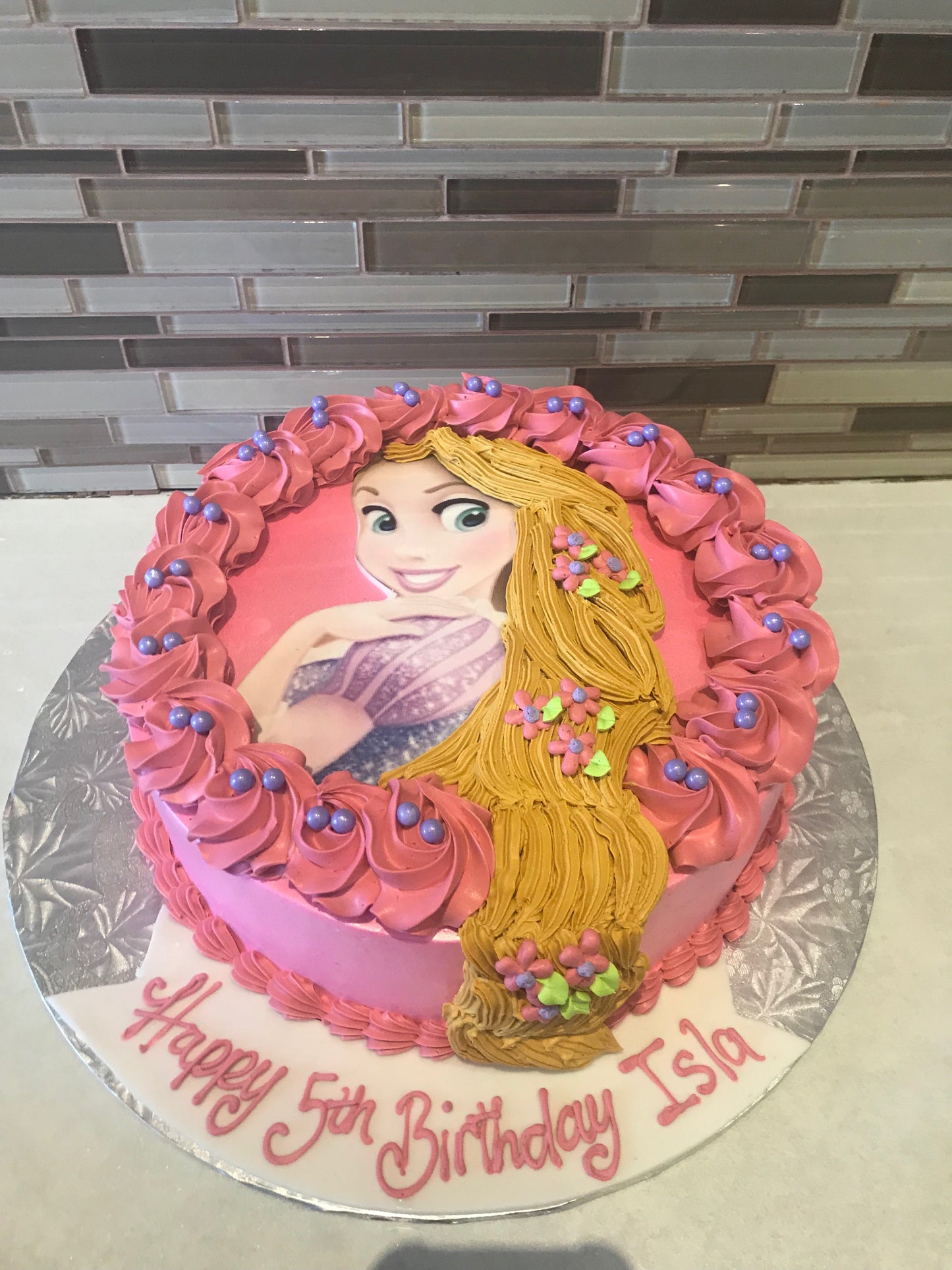 Rapunzel Photo Cake - Rashmi's Bakery