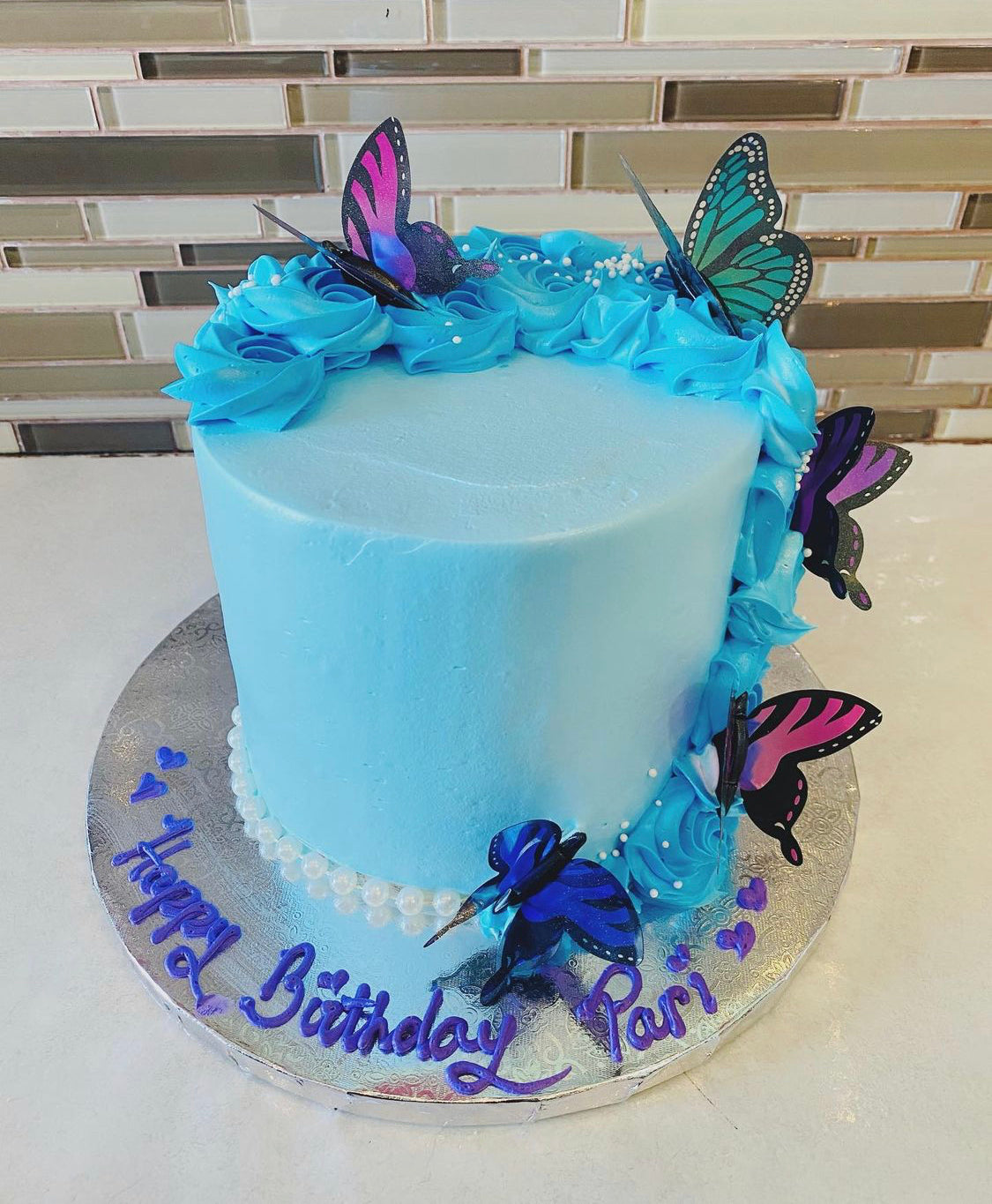 Pari Butterfly Birthday Cake