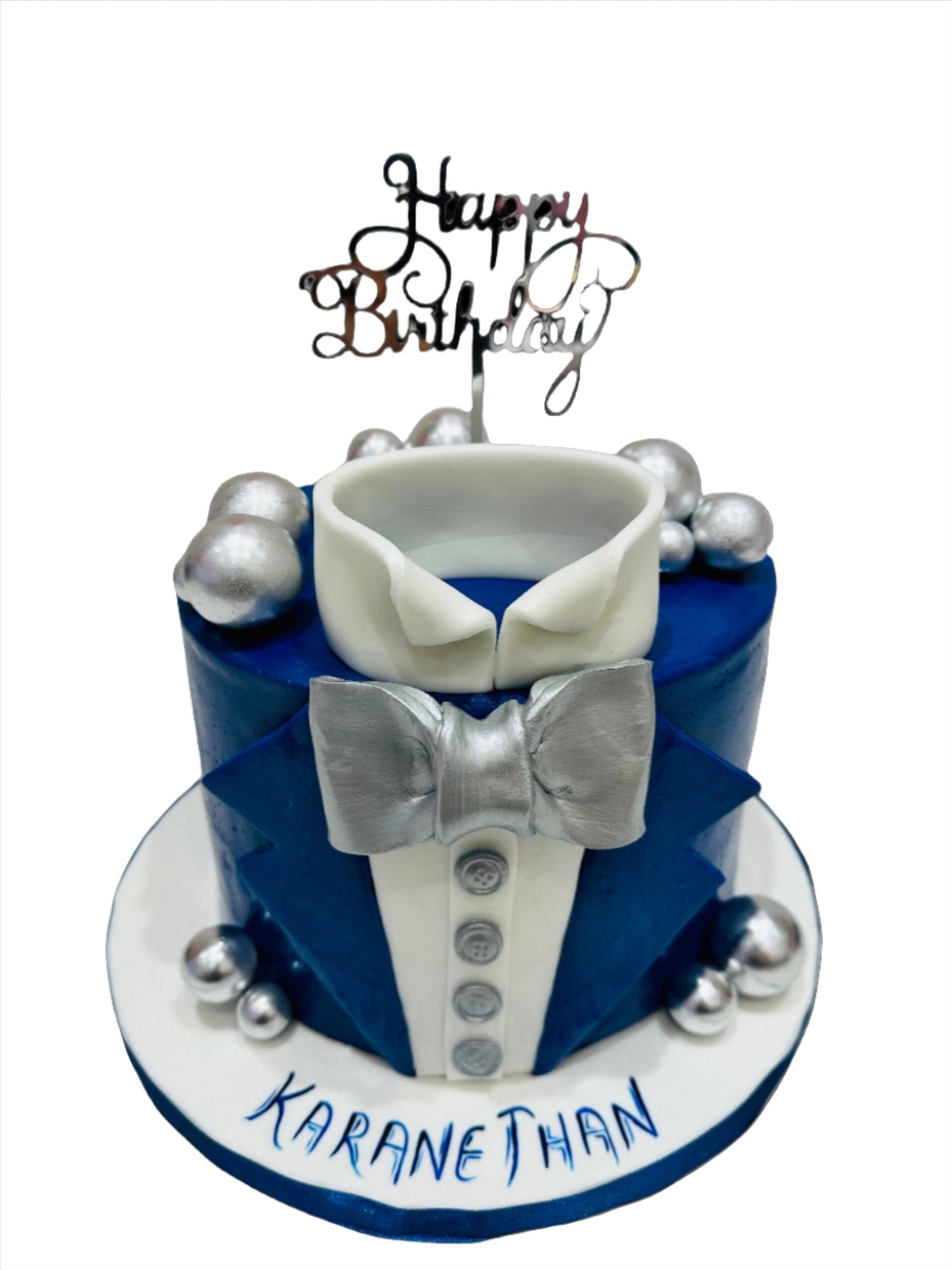 Gagan Tuxedo Fondant Birthday Cake