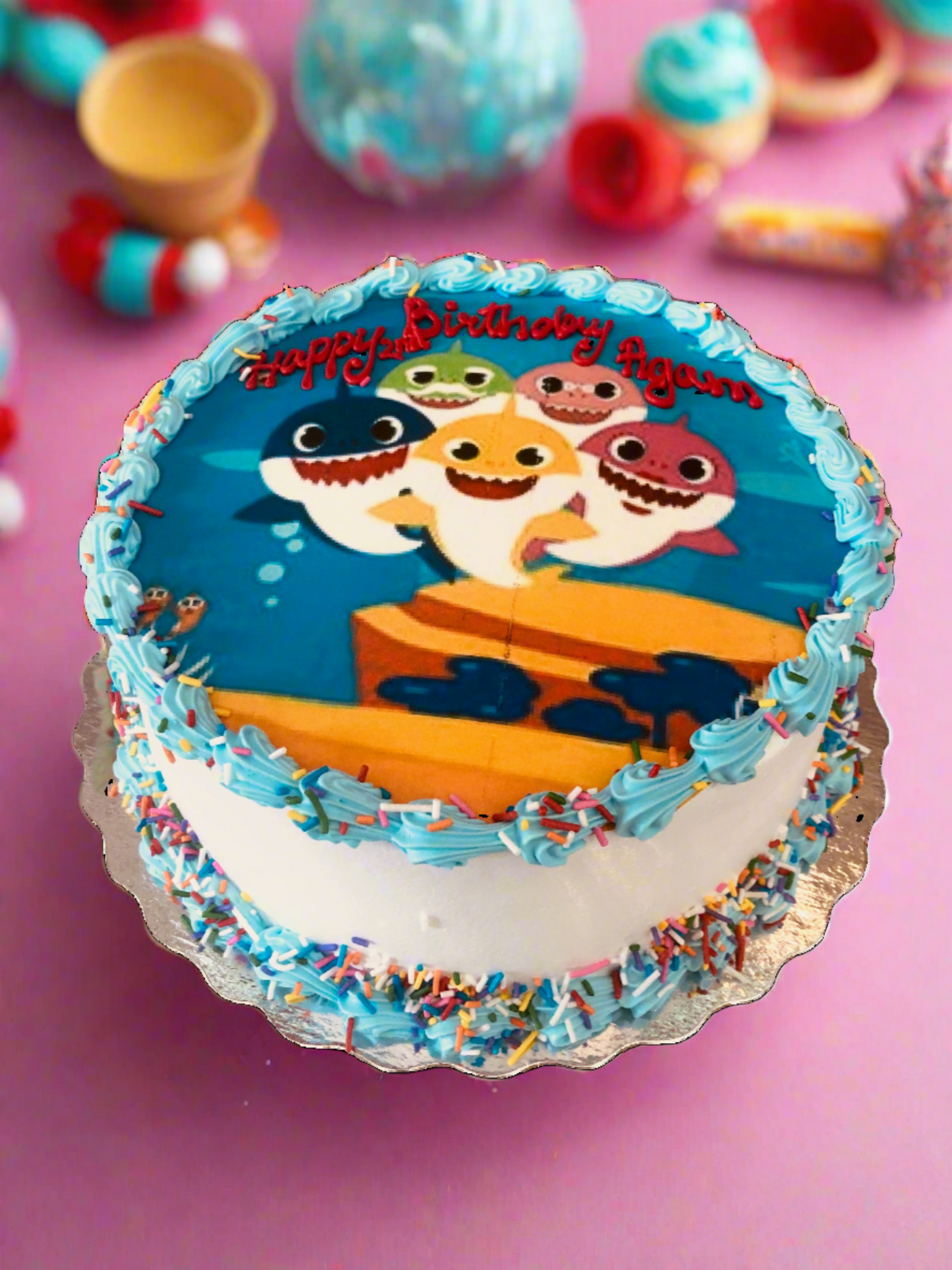 Baby Shark Photo Cake