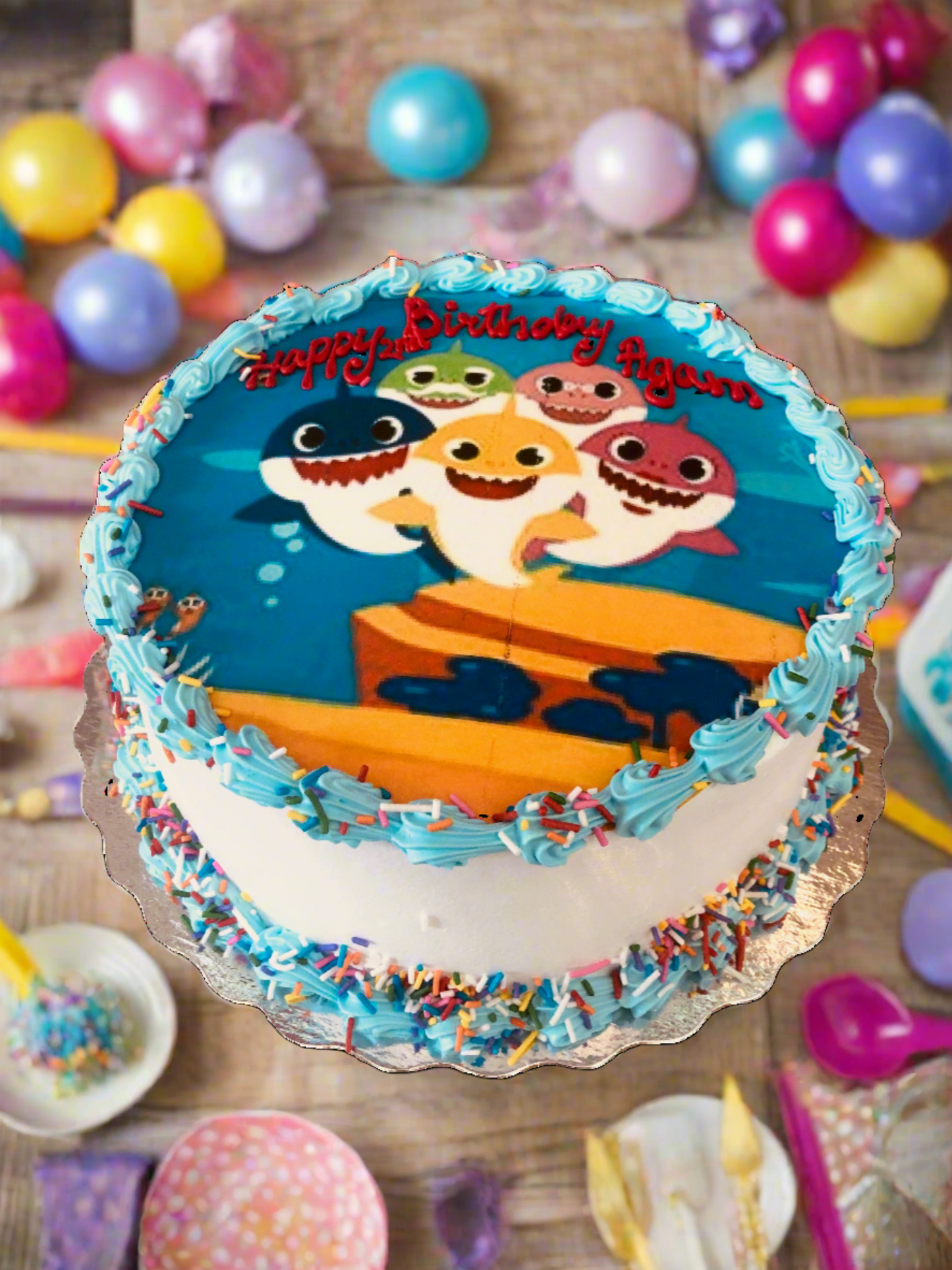 Baby Shark Photo Cake
