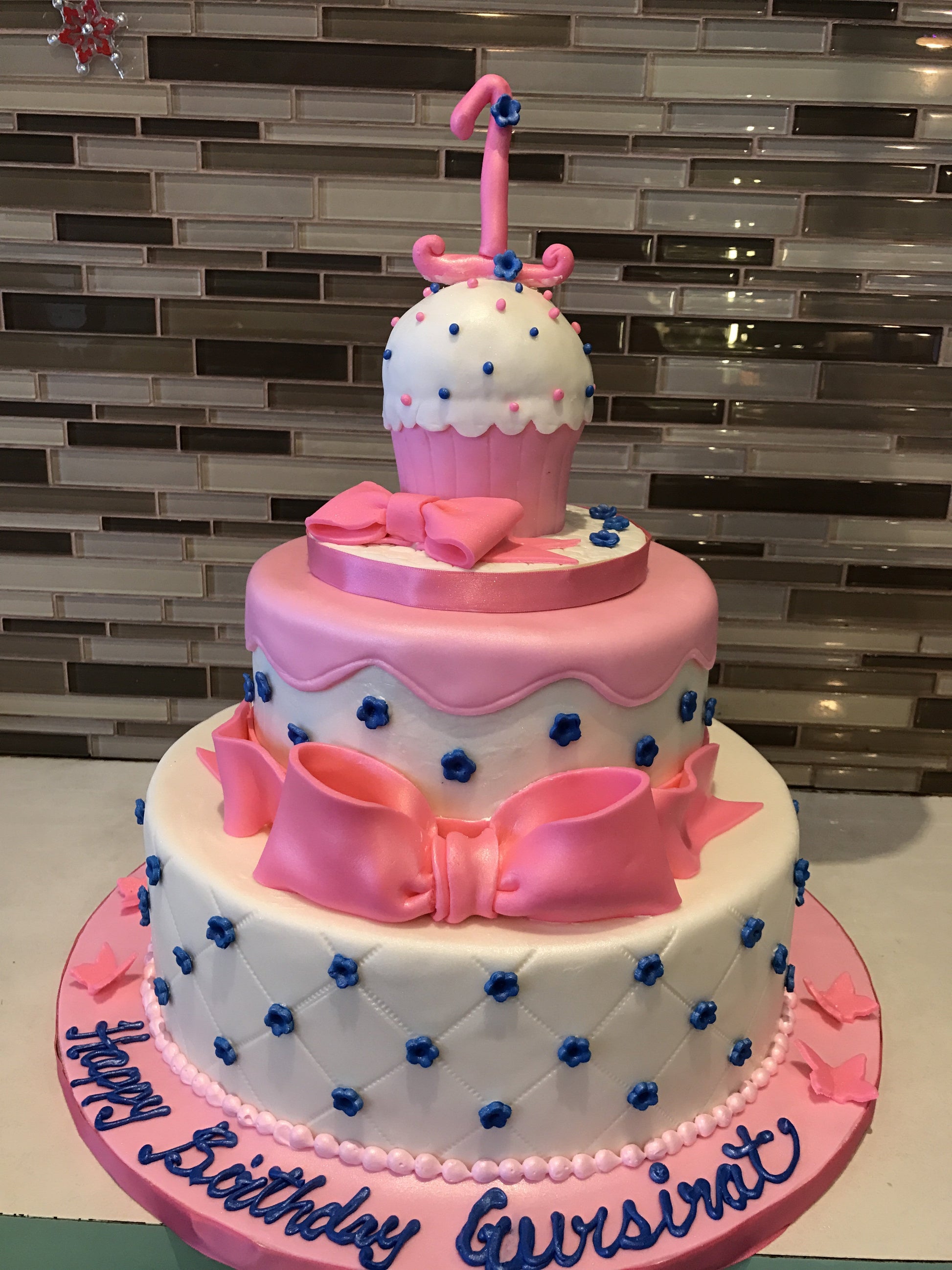 Gursimrat Tiered Cake - Rashmi's Bakery