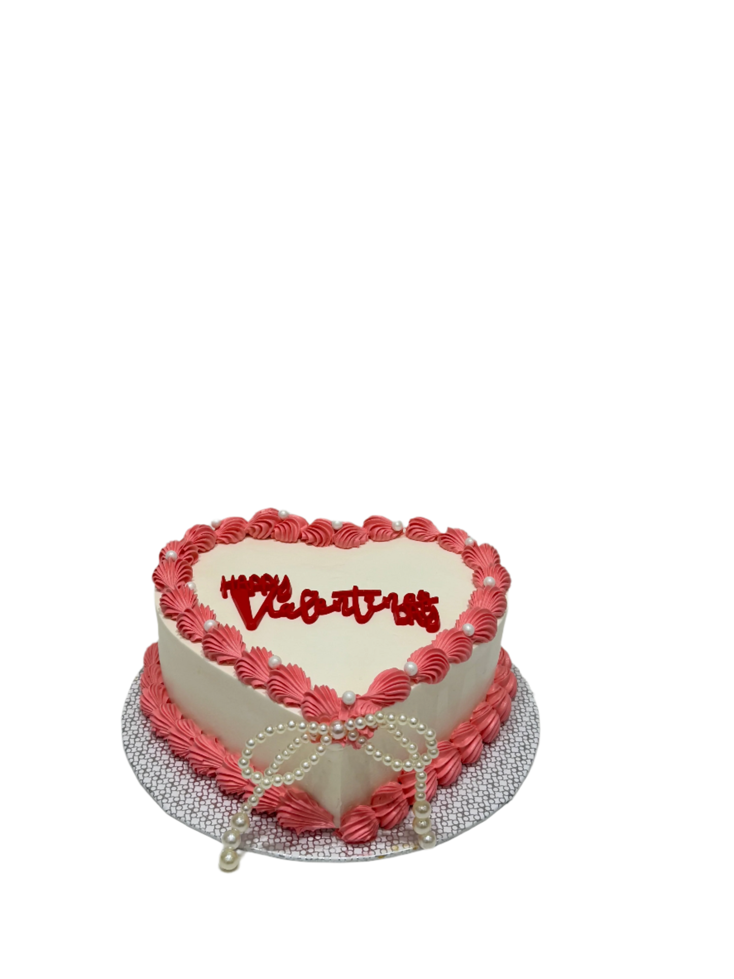 Pearly Bow Cream Cake