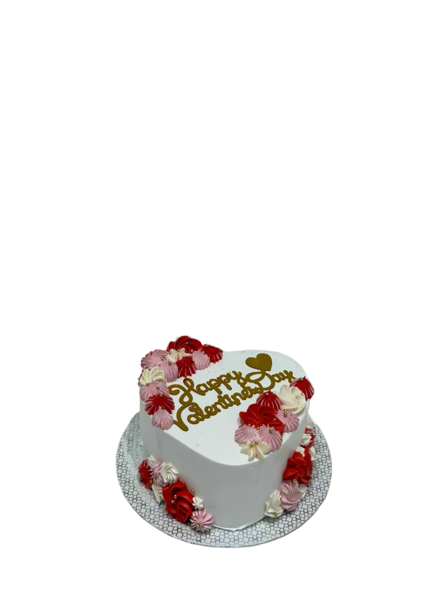 Valentine Heart Cream Cake