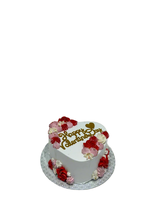Valentine Heart Cream Cake