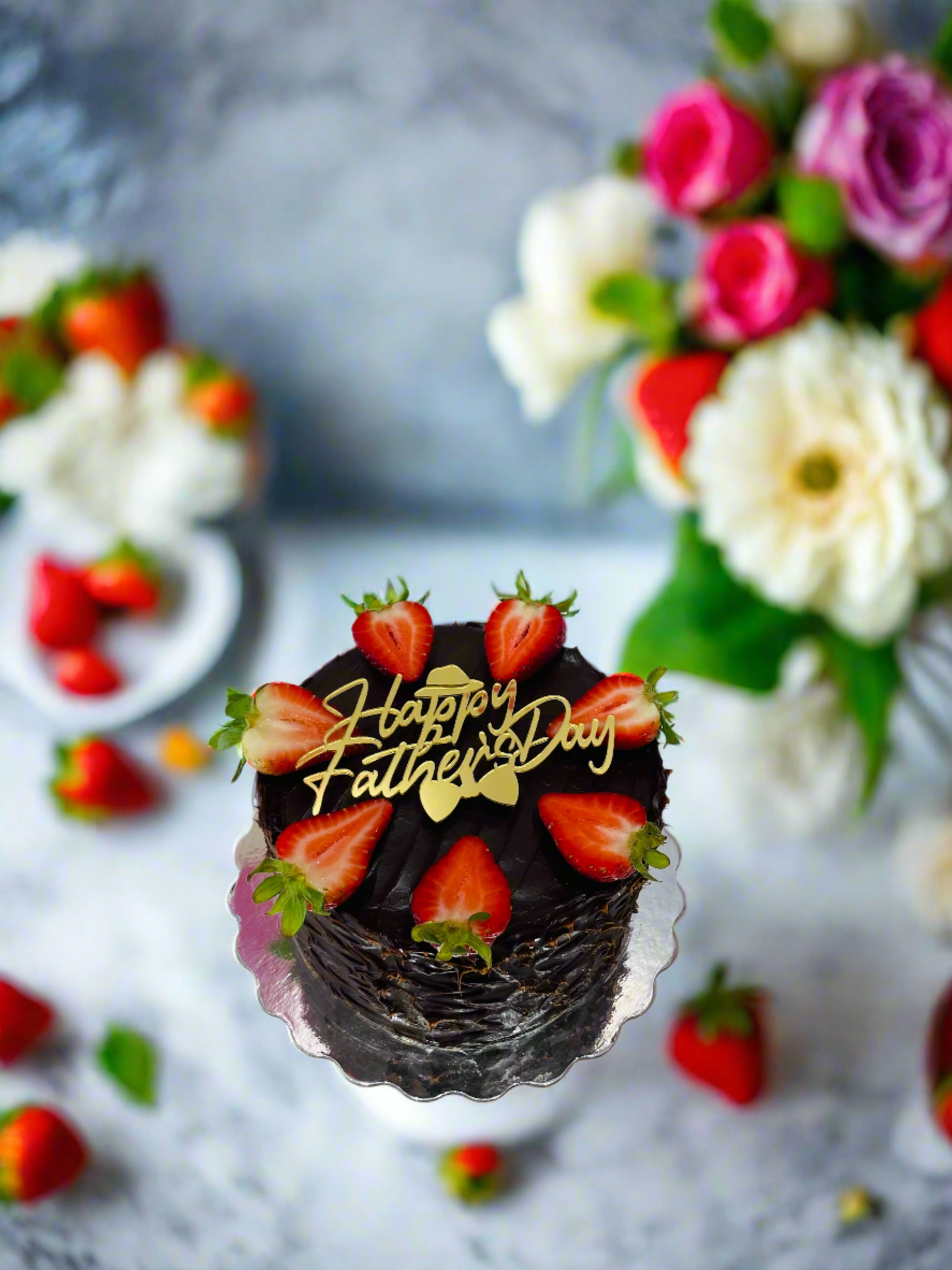 Strawberry Chocolate Fathers Day Cake