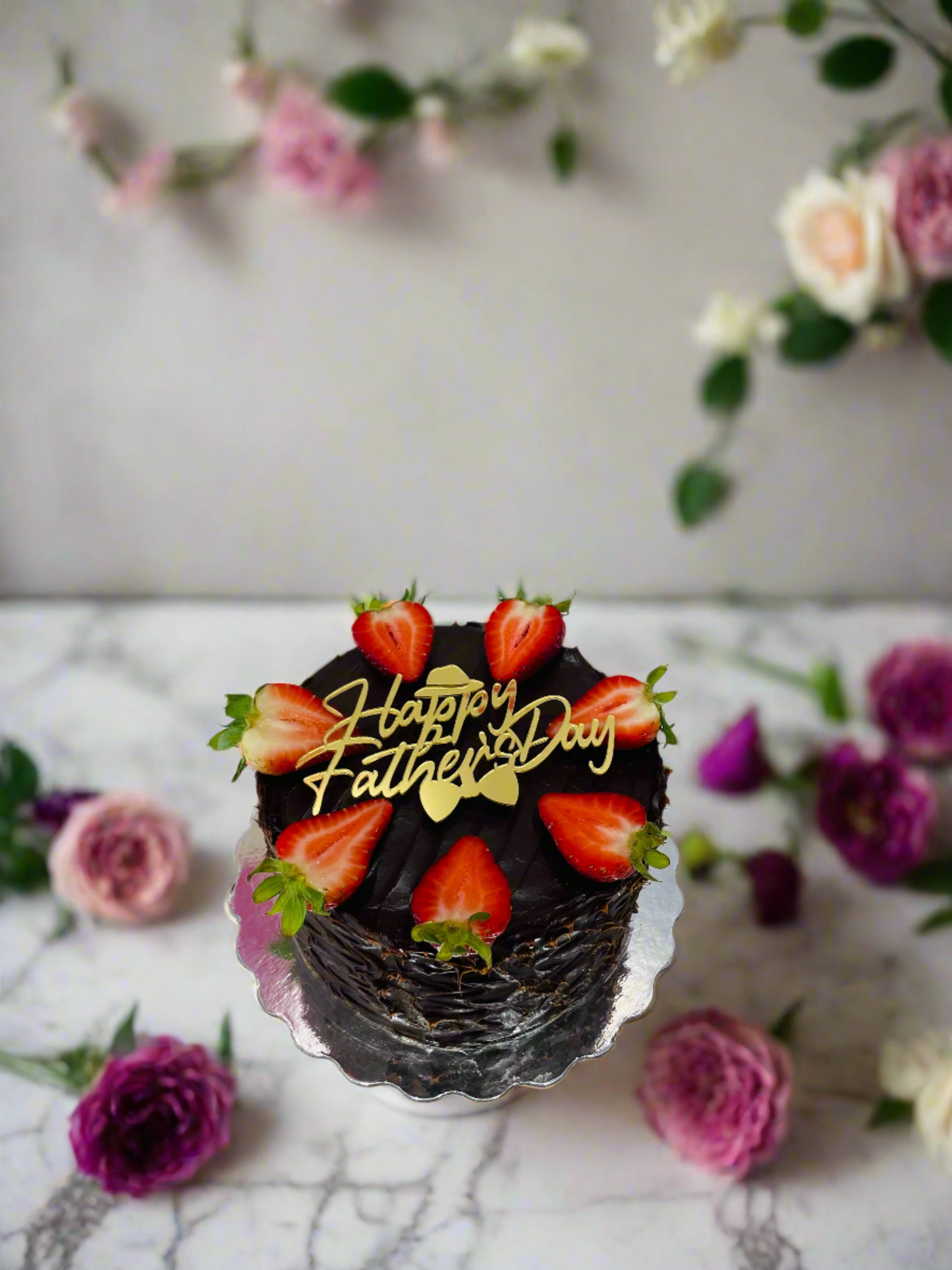 Strawberry Chocolate Fathers Day Cake