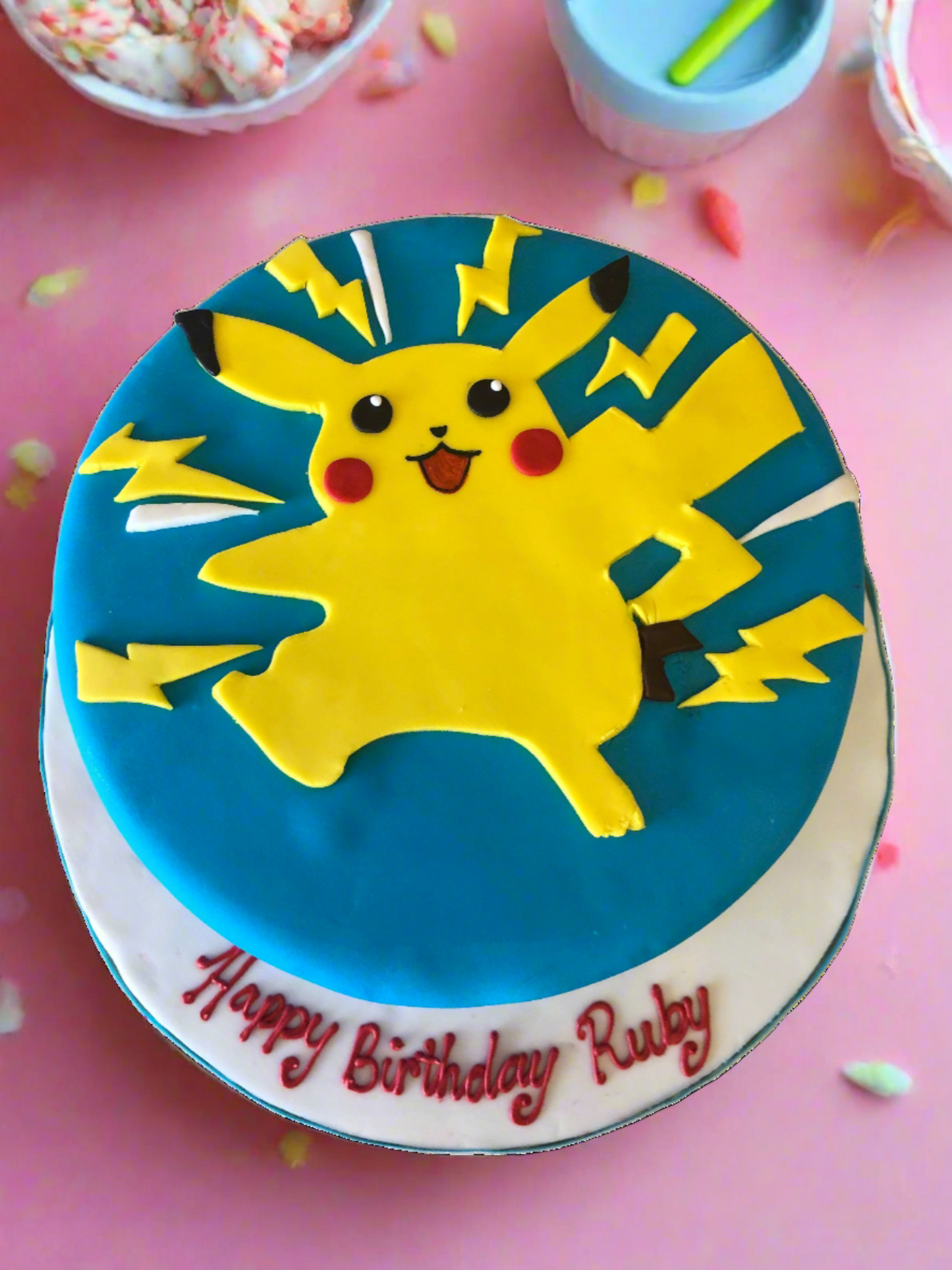 Pikachu Pokemon Fondant Cake