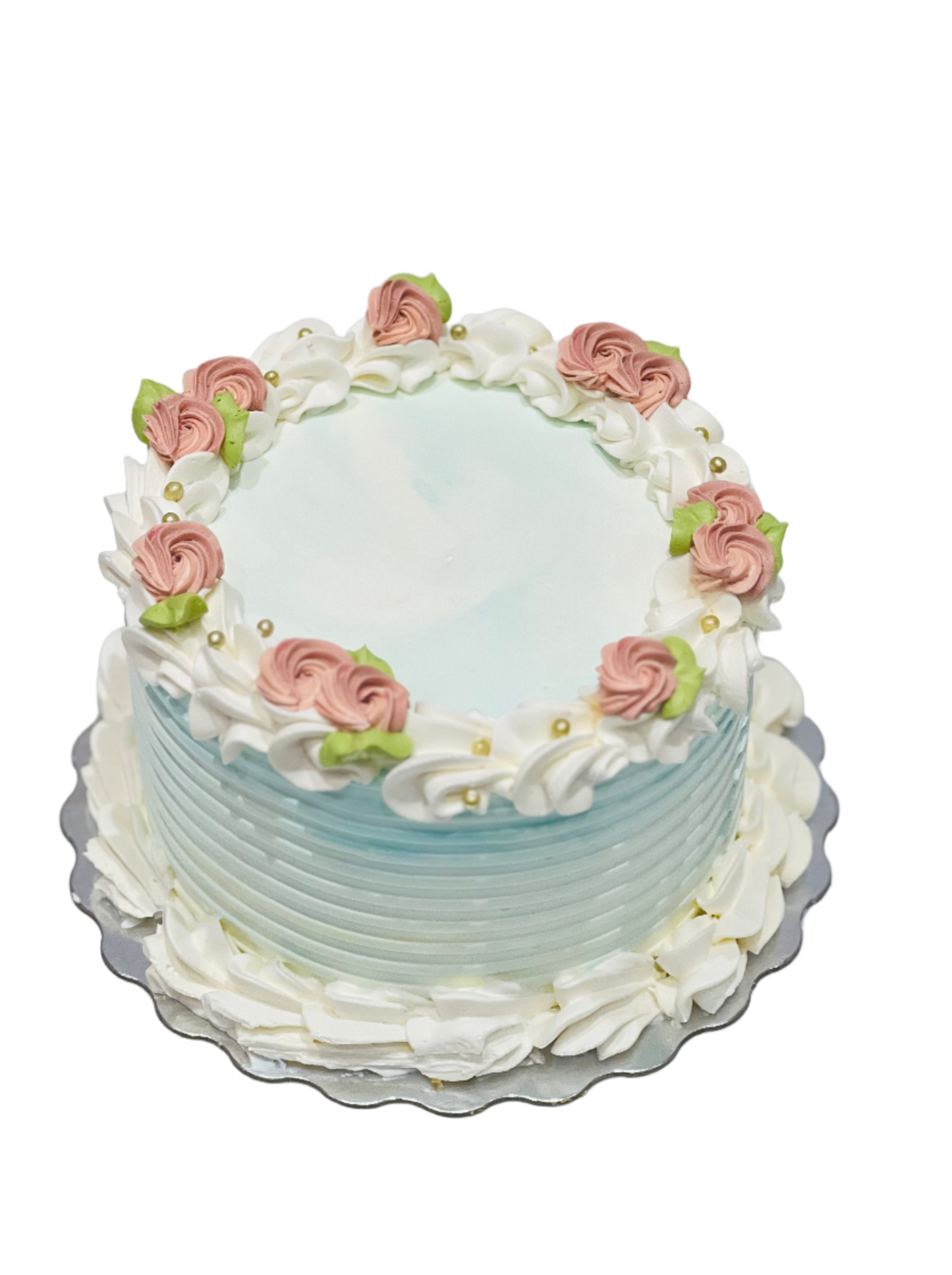 Adheera Teal & Rose Gold Cake