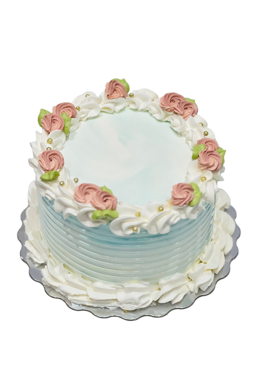 Adheera Teal & Rose Gold Cake