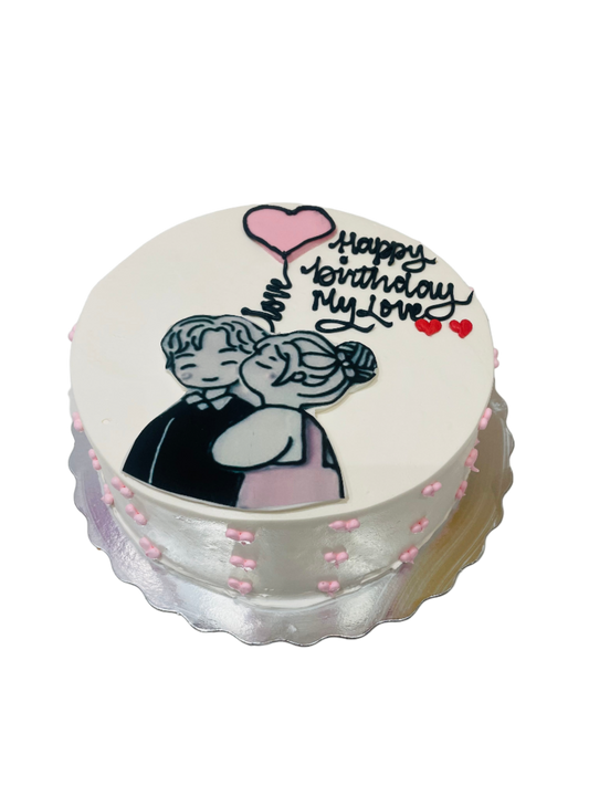 Alexa Couple Cream Cake