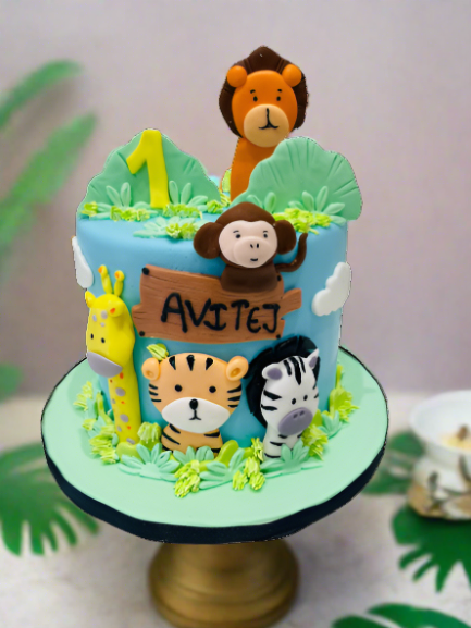 Avitej Jungle Fondant Cake