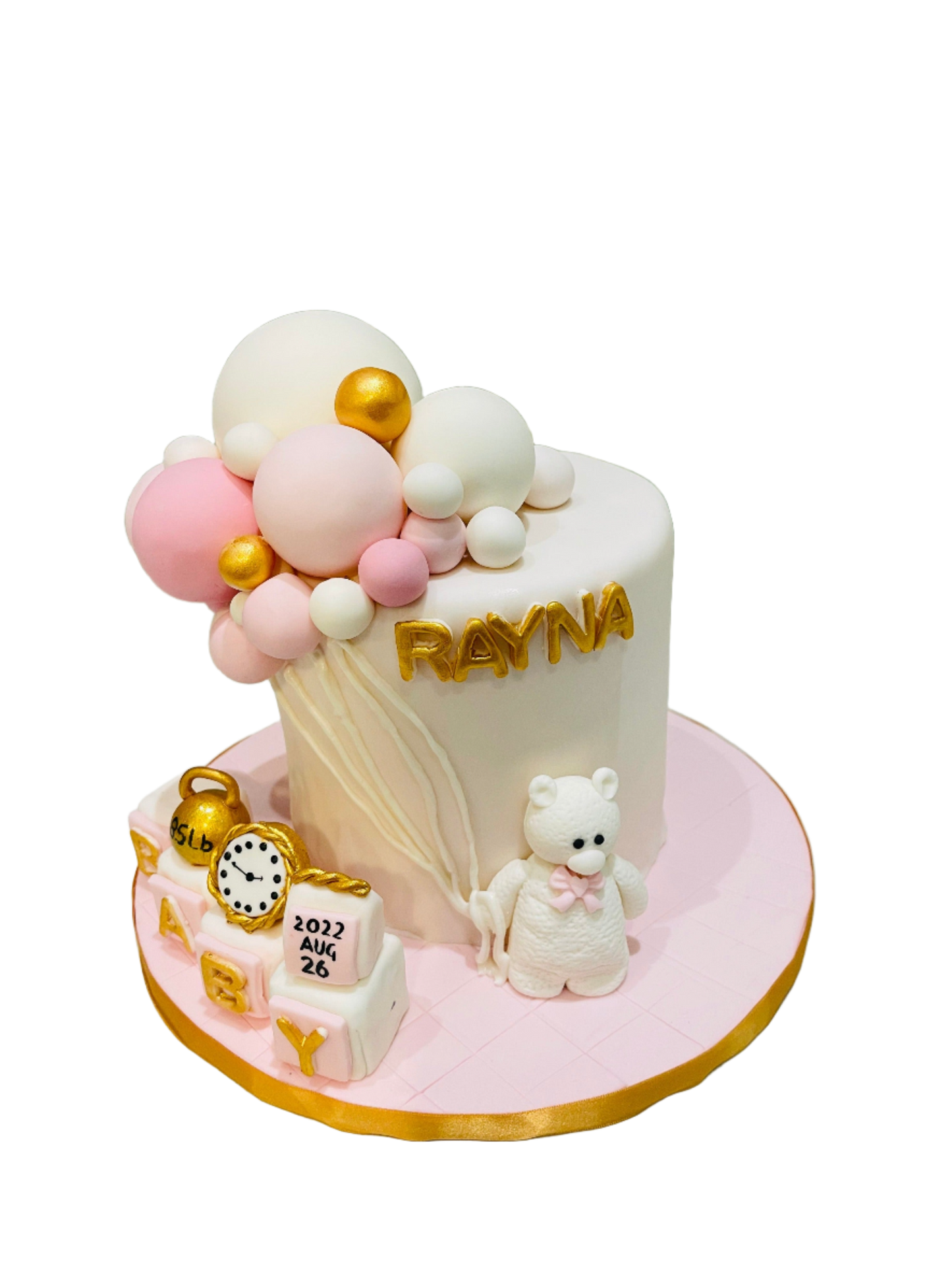 Baby Bear Balloon Fondant Cake