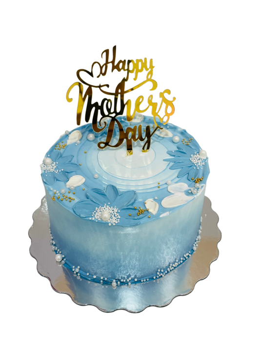 Dusty Blue Mother's Day Cake