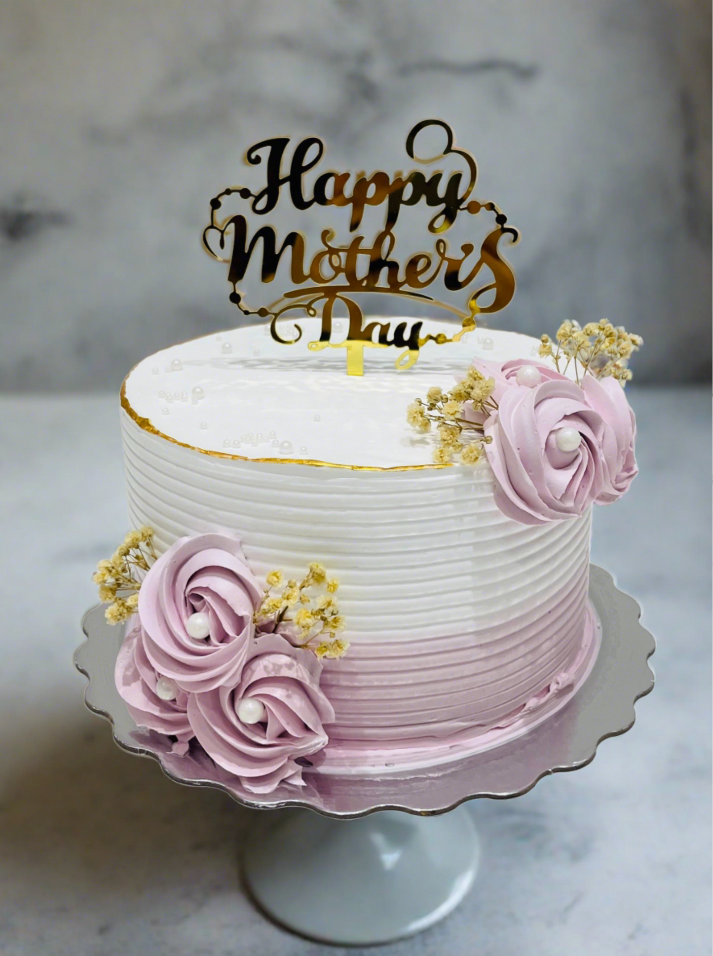Pink Ivory Mother's Day Cake