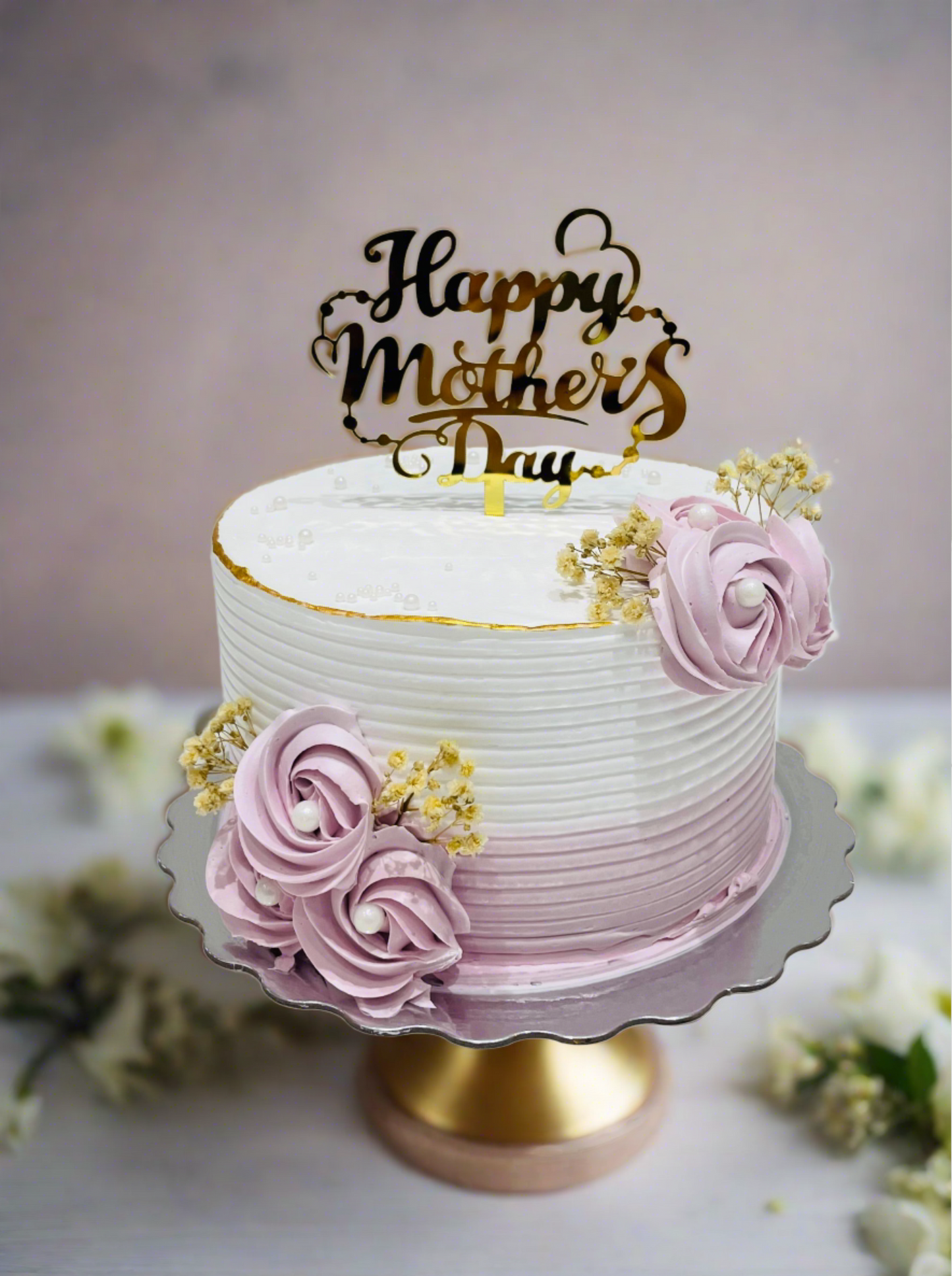 Pink Ivory Mother's Day Cake