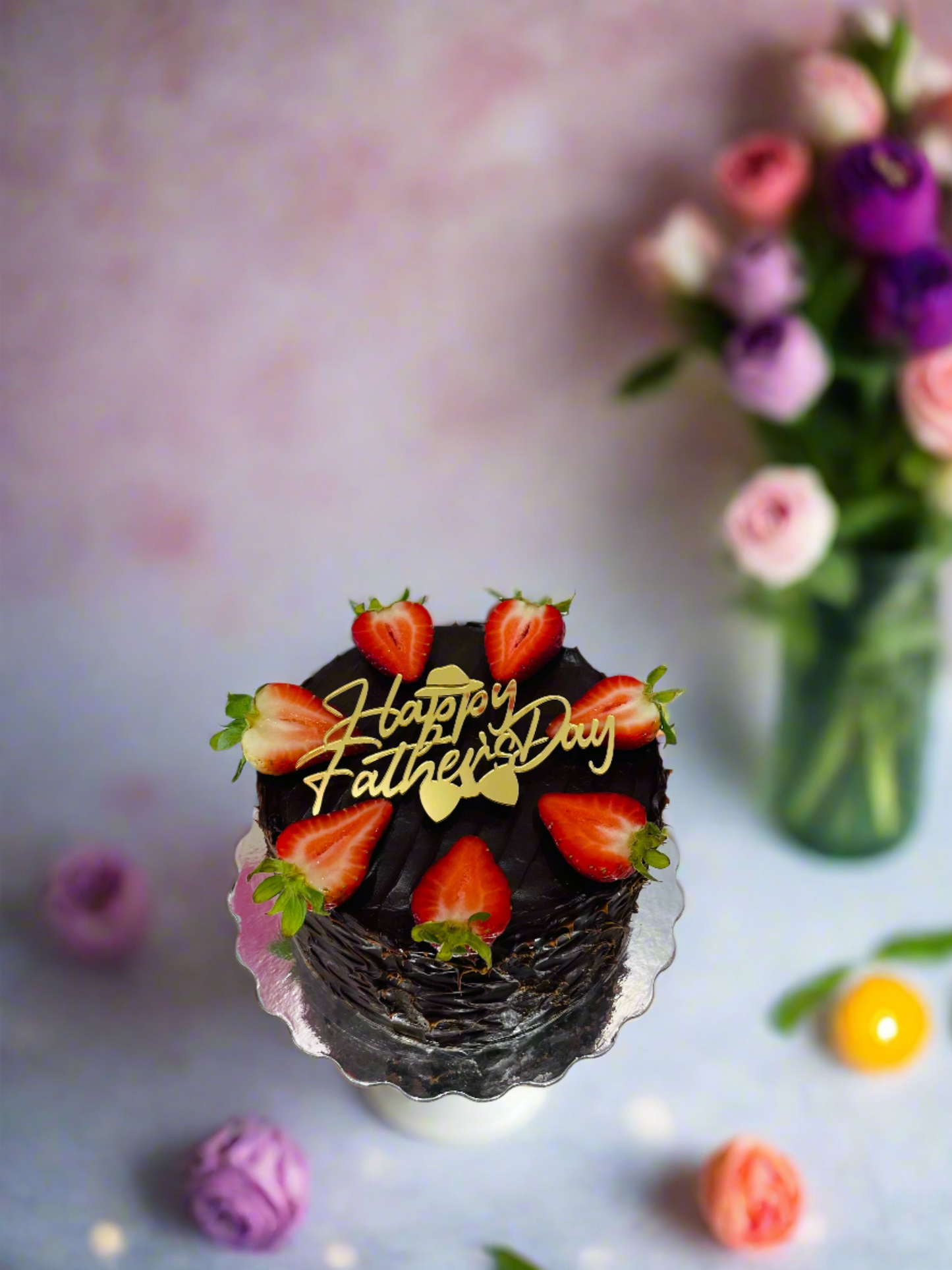 Strawberry Chocolate Fathers Day Cake