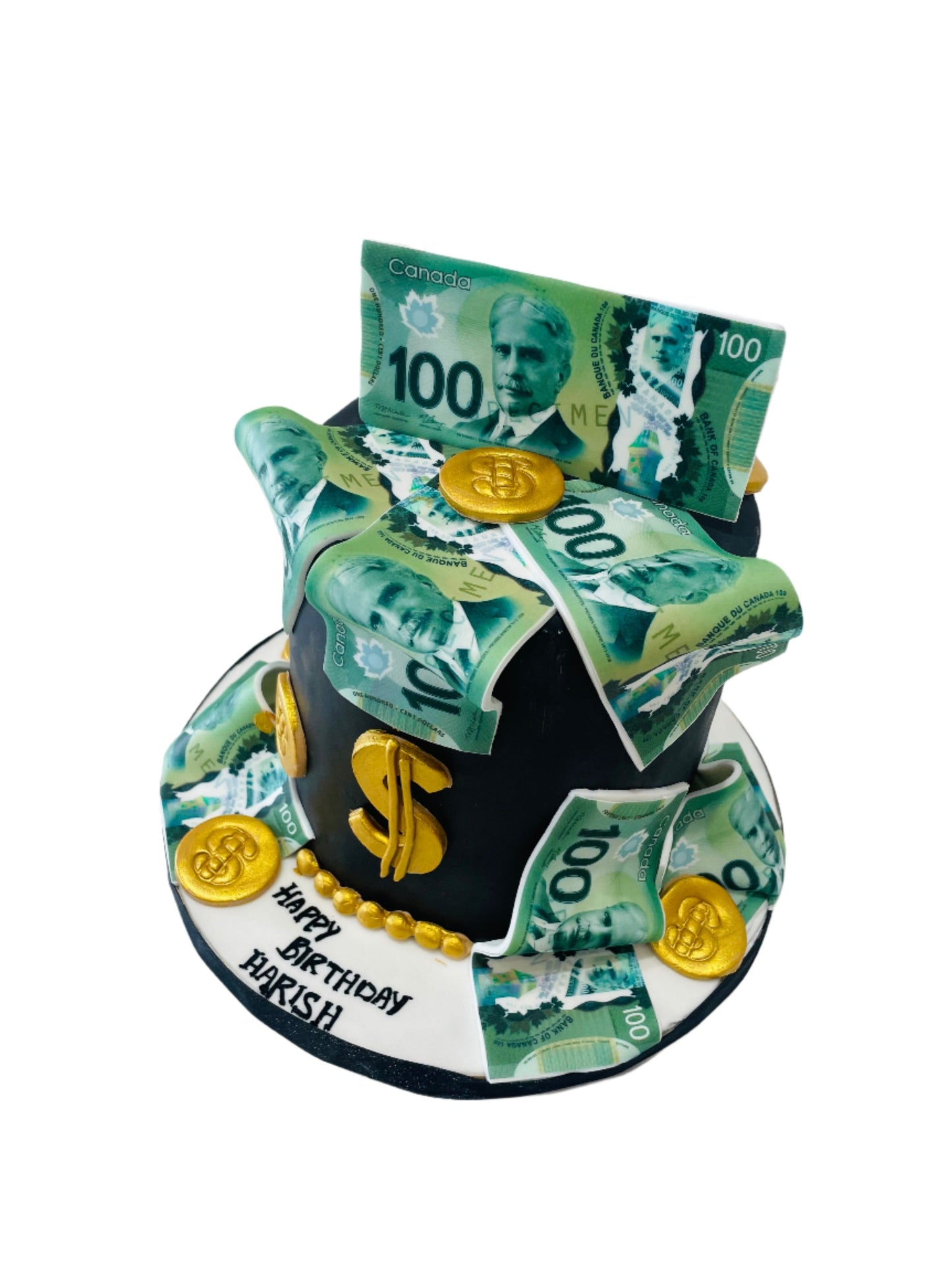 Dollar Bills Fondant Cake