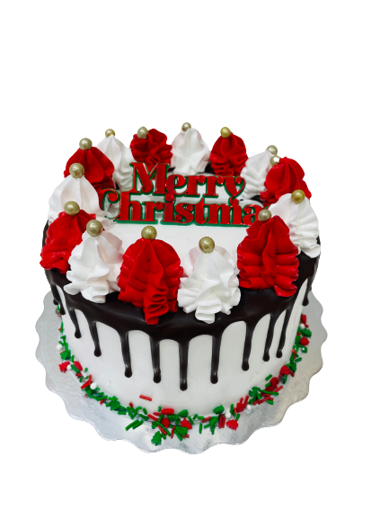 Red & White Christmas Cake
