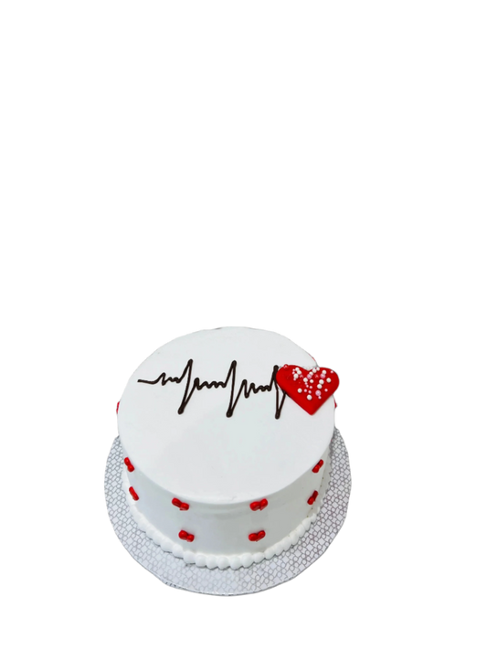 Heartbeat Valentine Cake