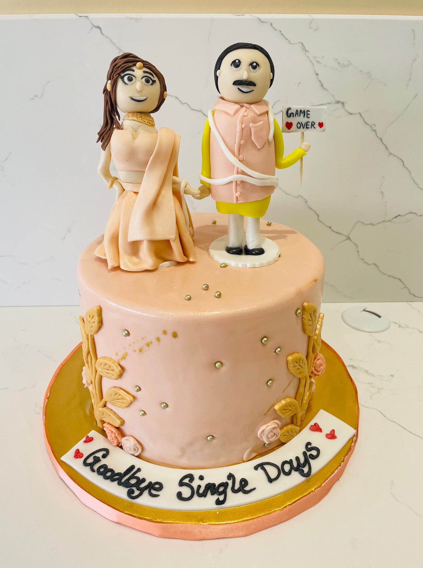 Indian Couple Wedding Cake