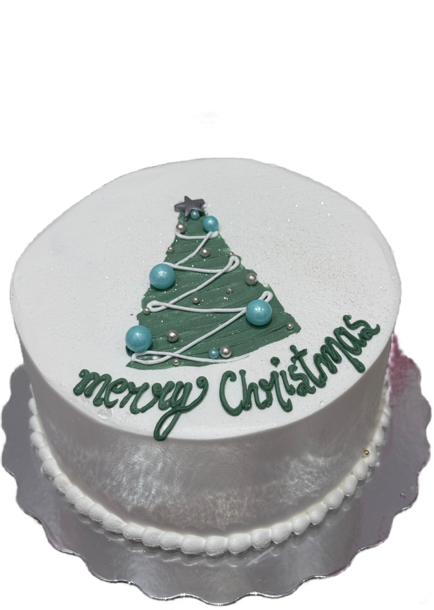 Pastel Christmas Tree Cake