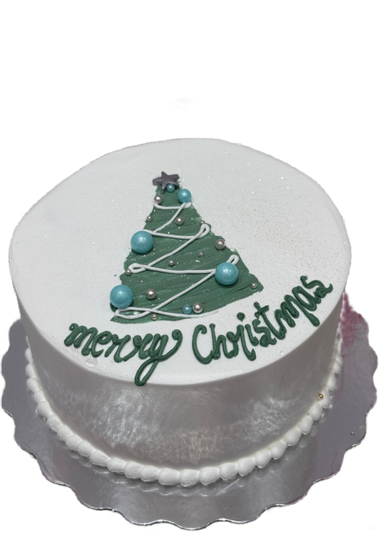 Pastel Christmas Tree Cake