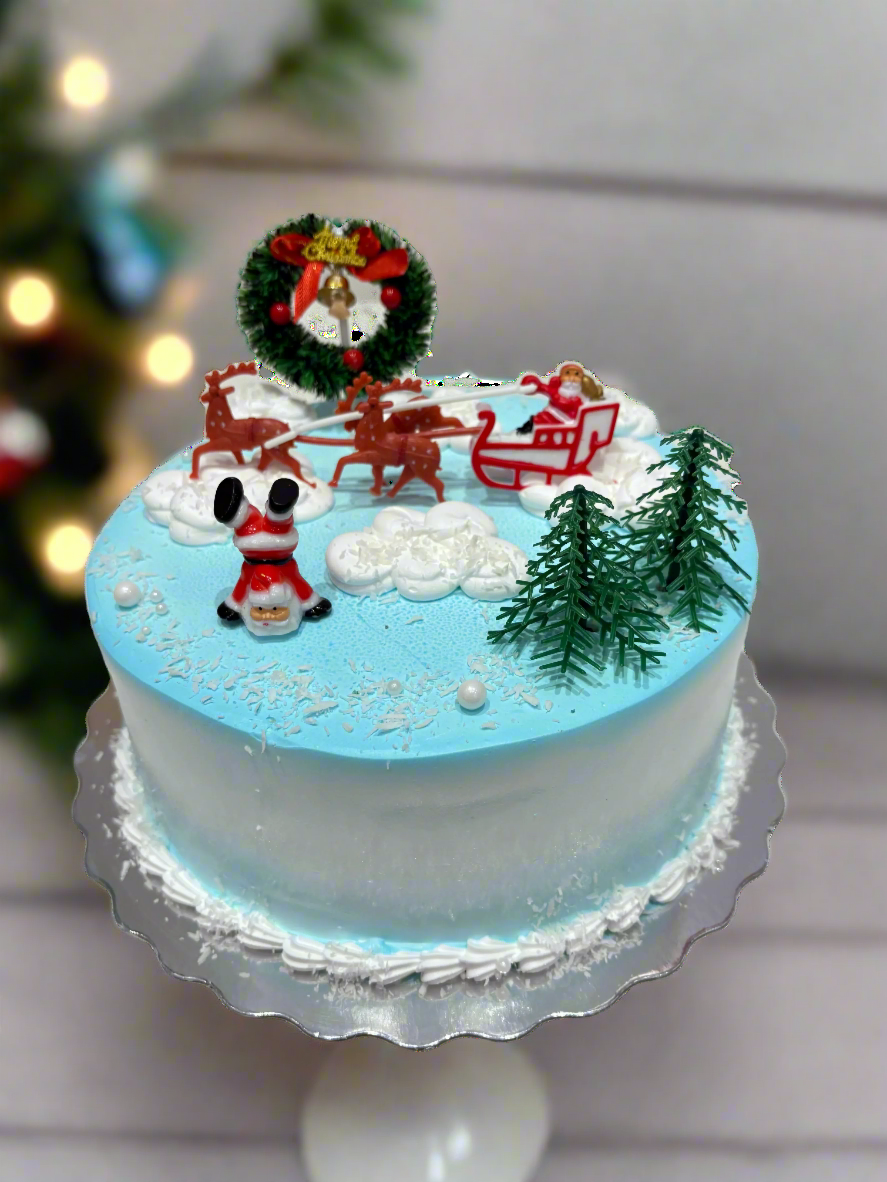 Santa's Whimsical Wonderland Cake