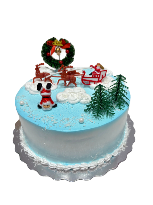 Santa's Whimsical Wonderland Cake