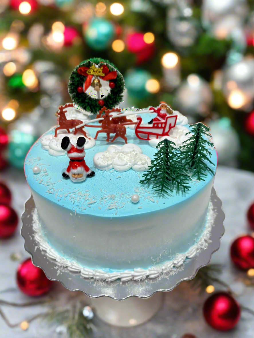 Santa's Whimsical Wonderland Cake