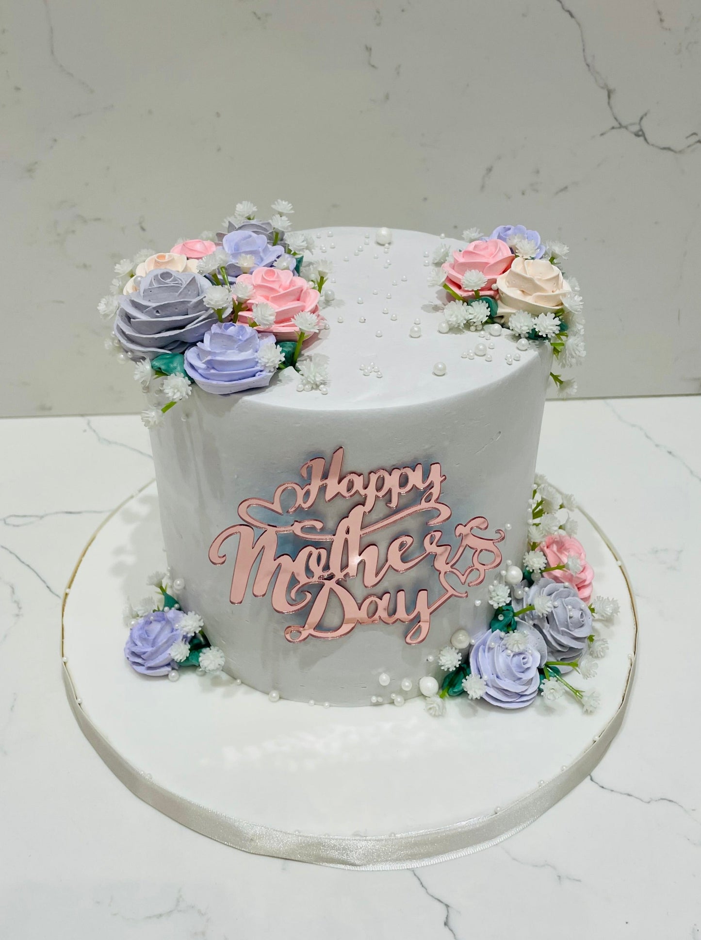 Dusty Purple Mother's Day Cake