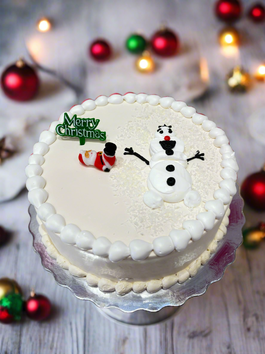 Olaf Santa Christmas Cake