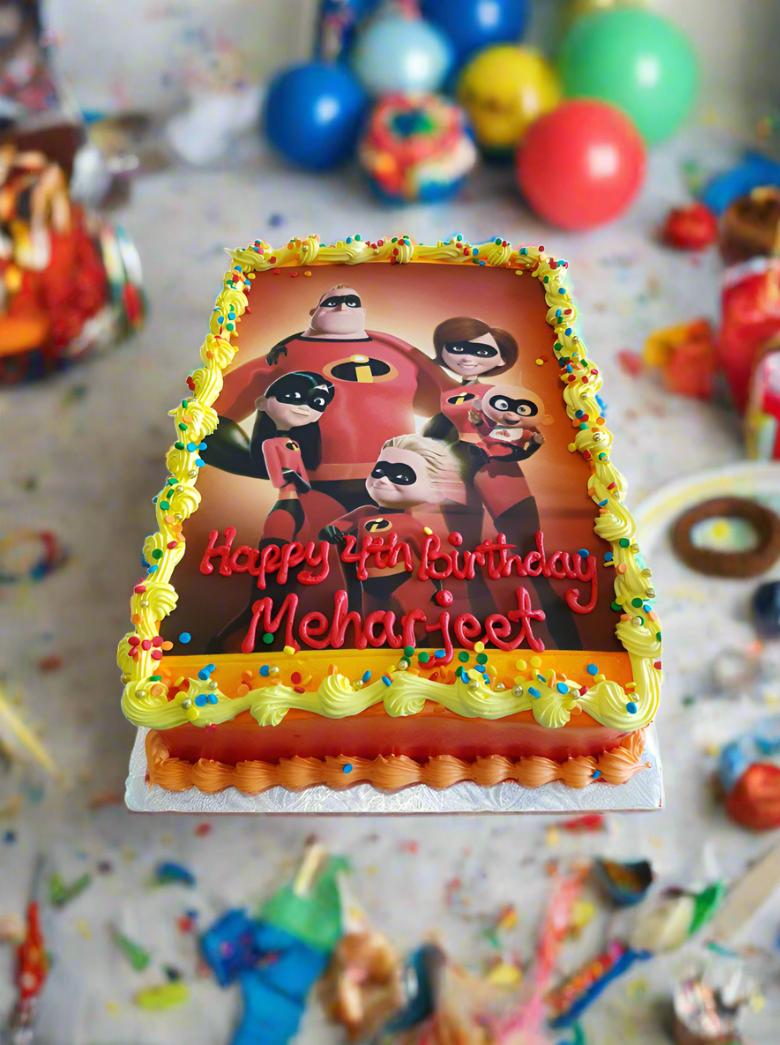 Incredibles Photo Cake
