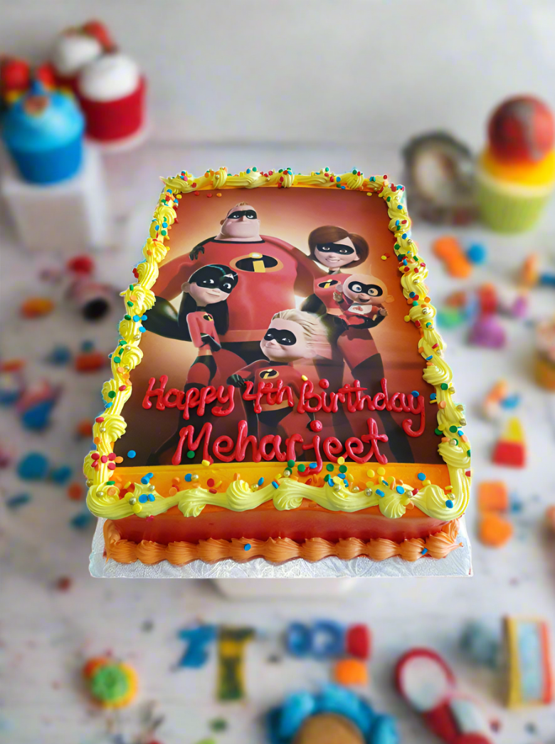Incredibles Photo Cake