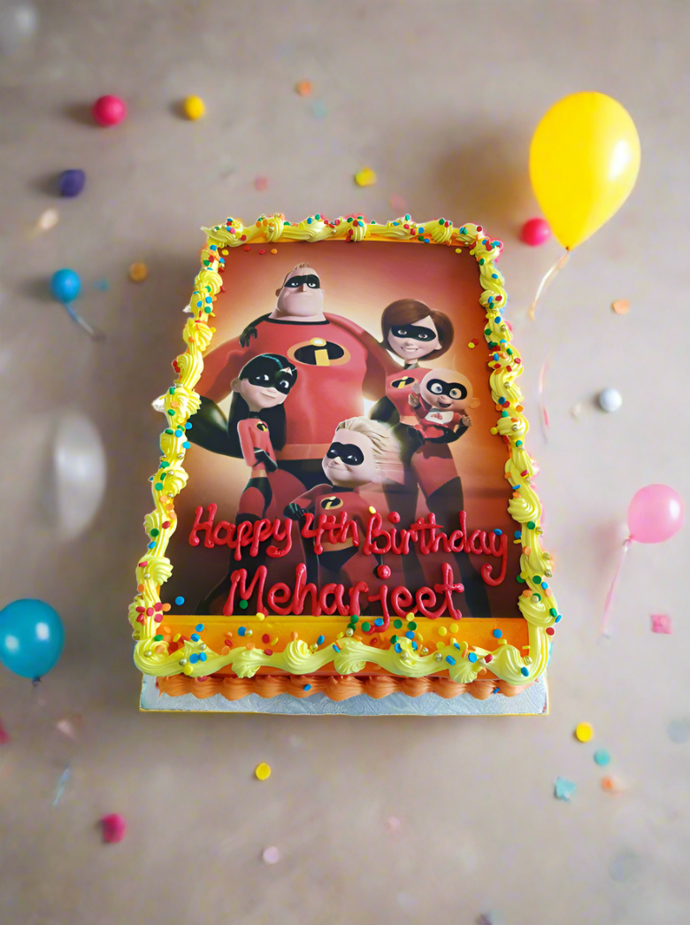 Incredibles Photo Cake