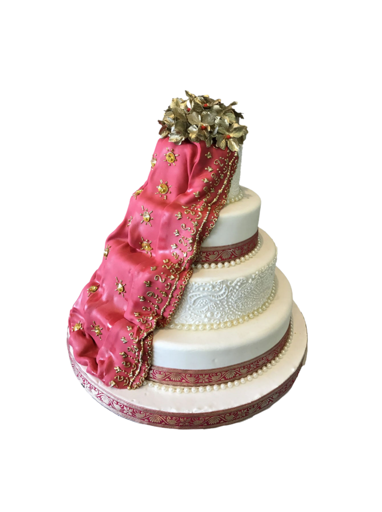 Indian Drape Wedding Cake