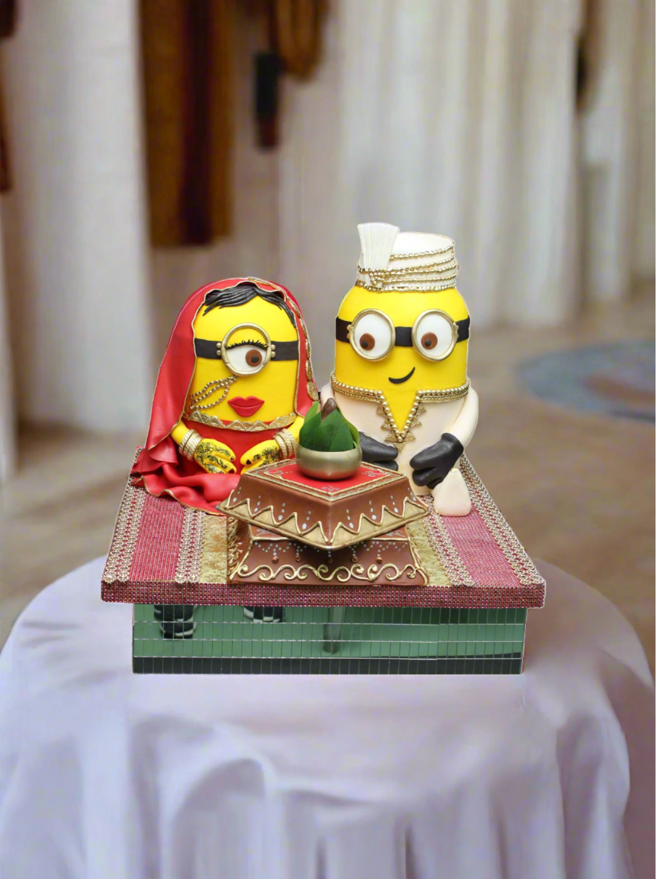 Indian Minion Wedding Cake