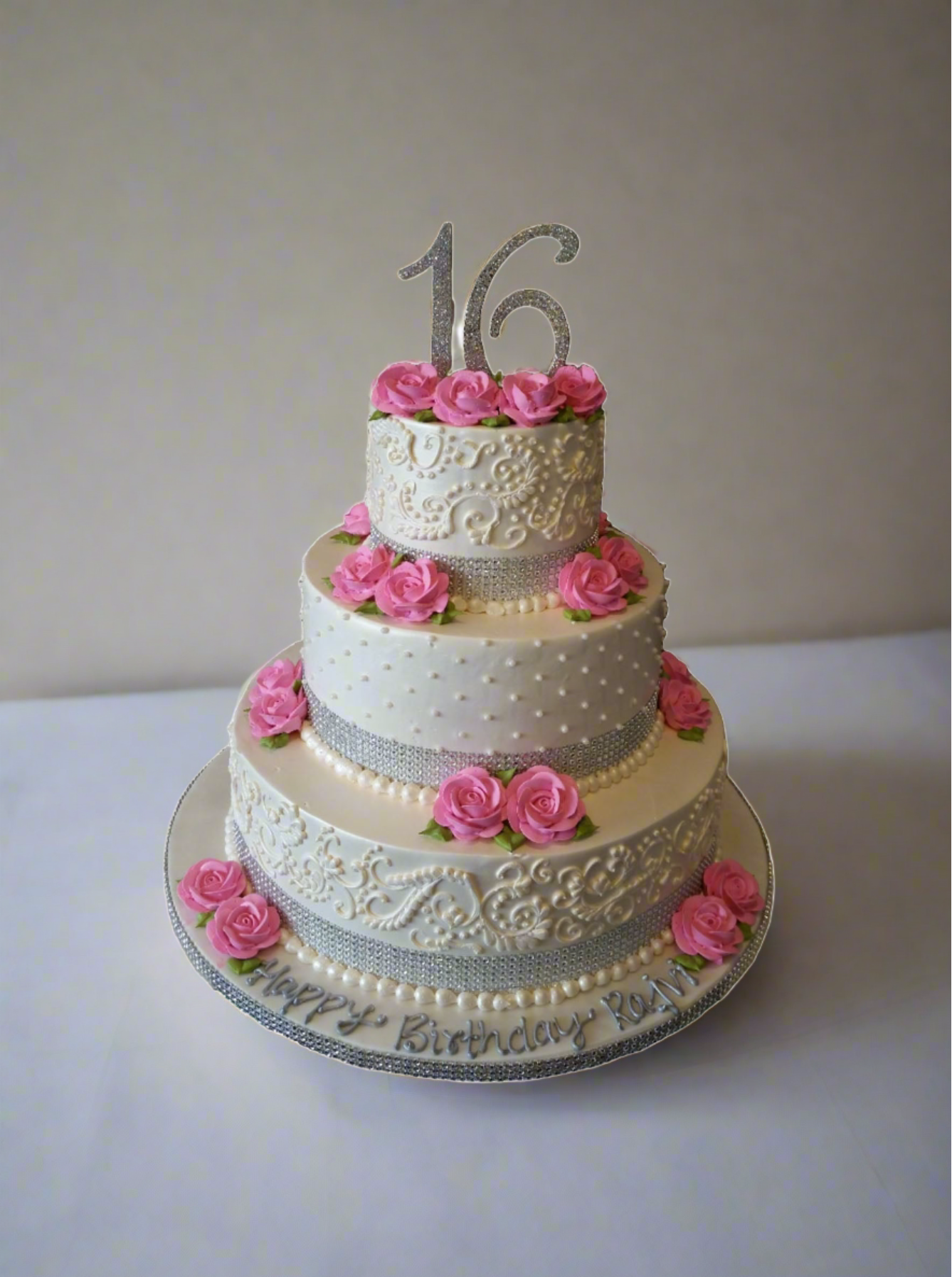 Ivory Henna Wedding Cake